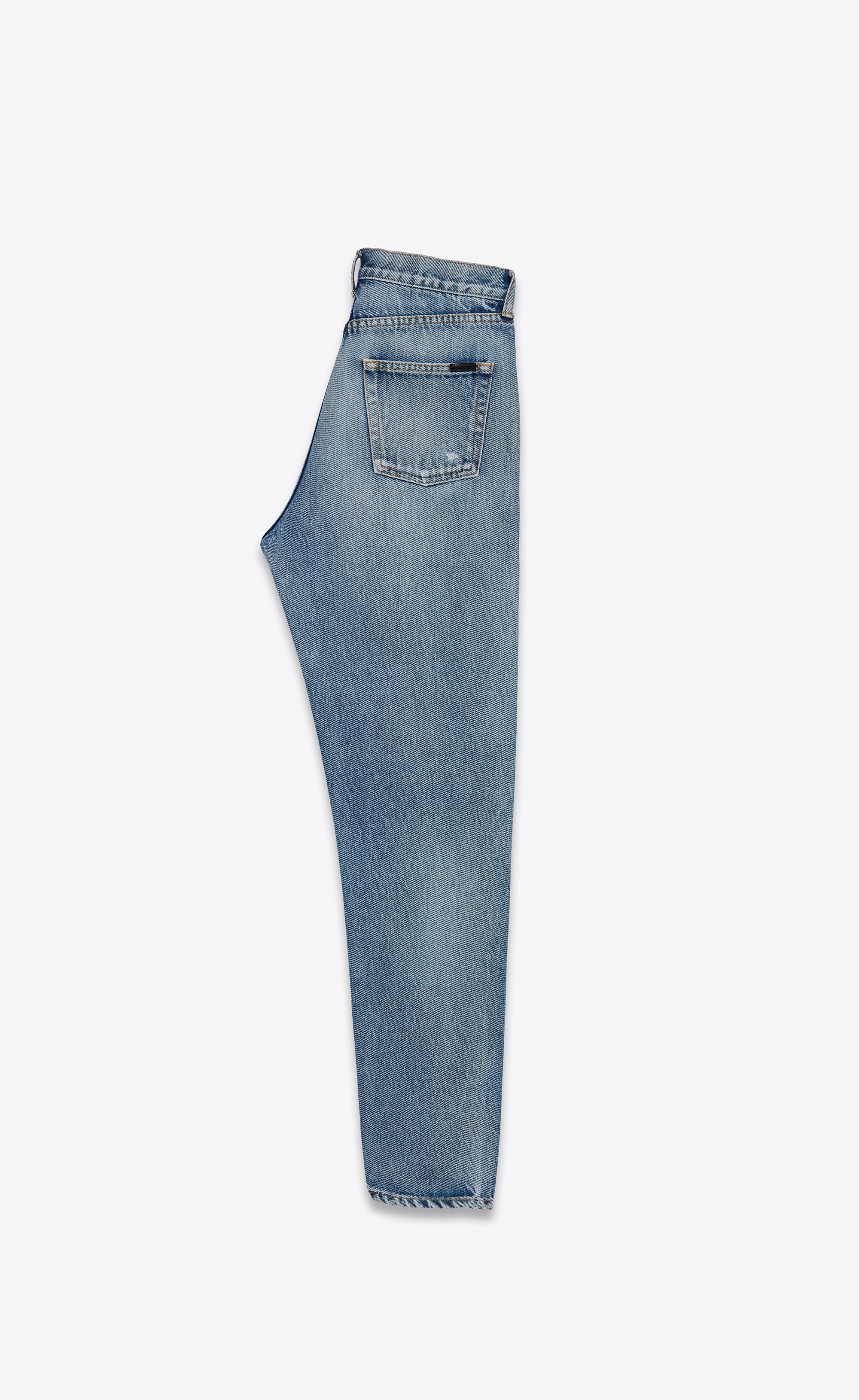 SAINT LAURENT slim-fit jeans in santa monica blue denim