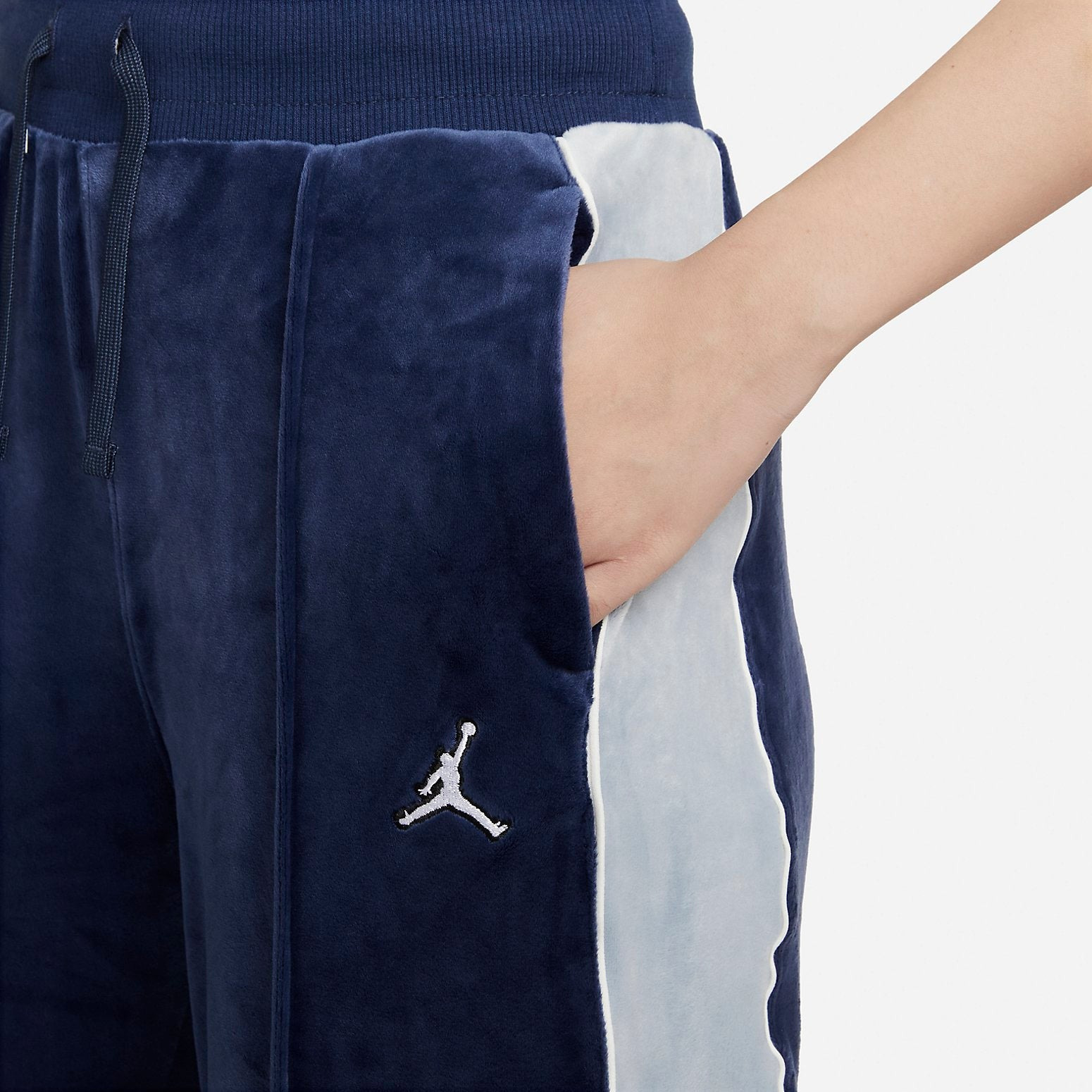 (WMNS) Air Jordan Flight Velour Pant 'Blue' DV1405-410 - 3