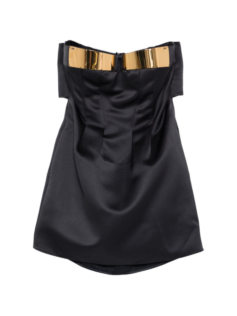 metallic strapless dress 1