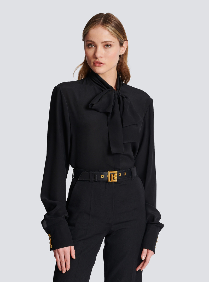 Balmain Leather P-Belt outlook