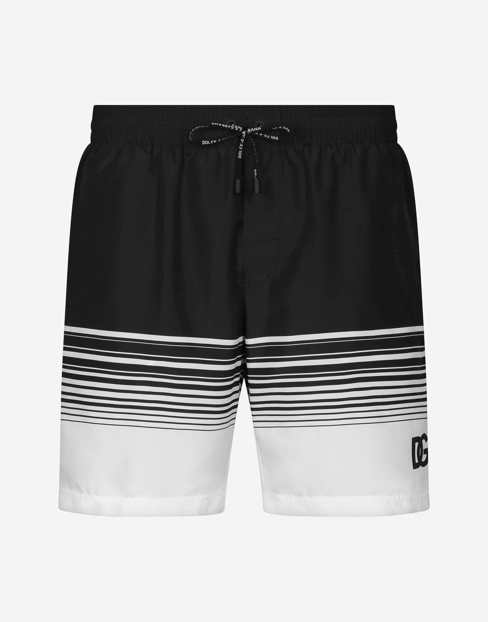 Mid-rise swim trunks with DG print - 1