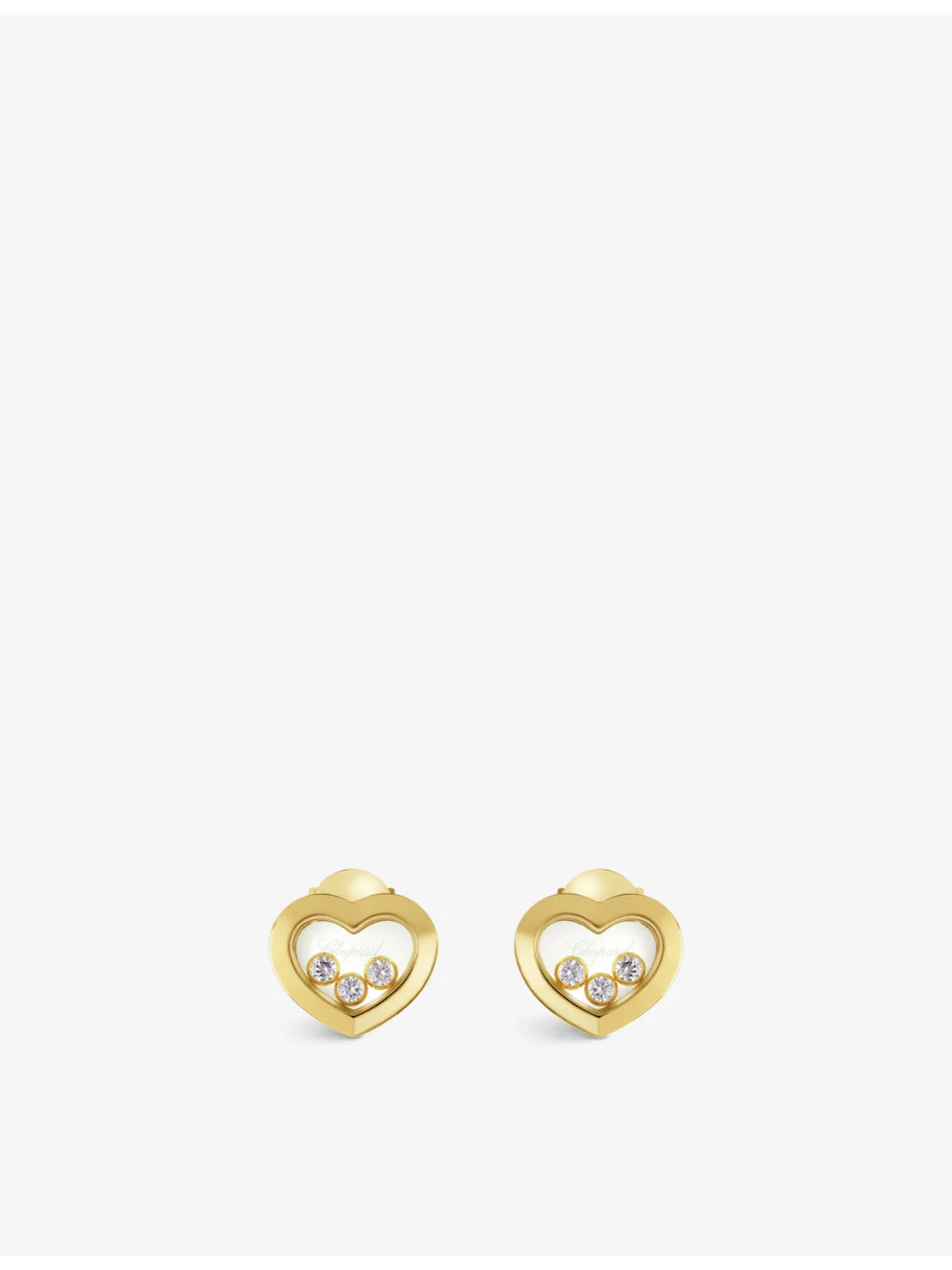 Happy Diamonds 18ct yellow-gold and diamond earrings - 1