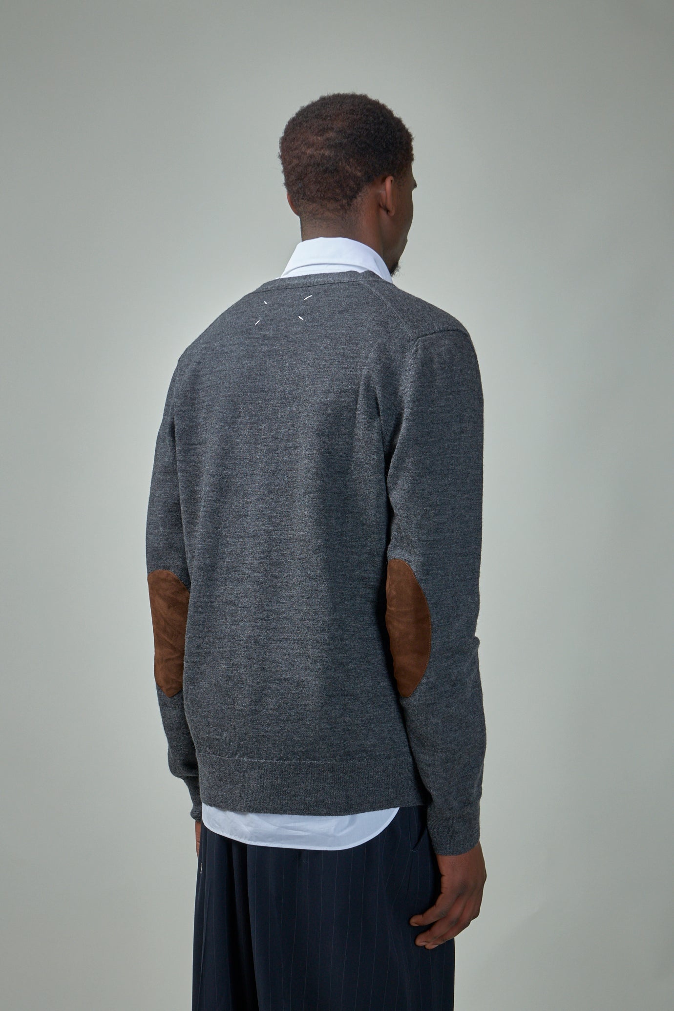 Elbow-Patch Knitted Cardigan - 3