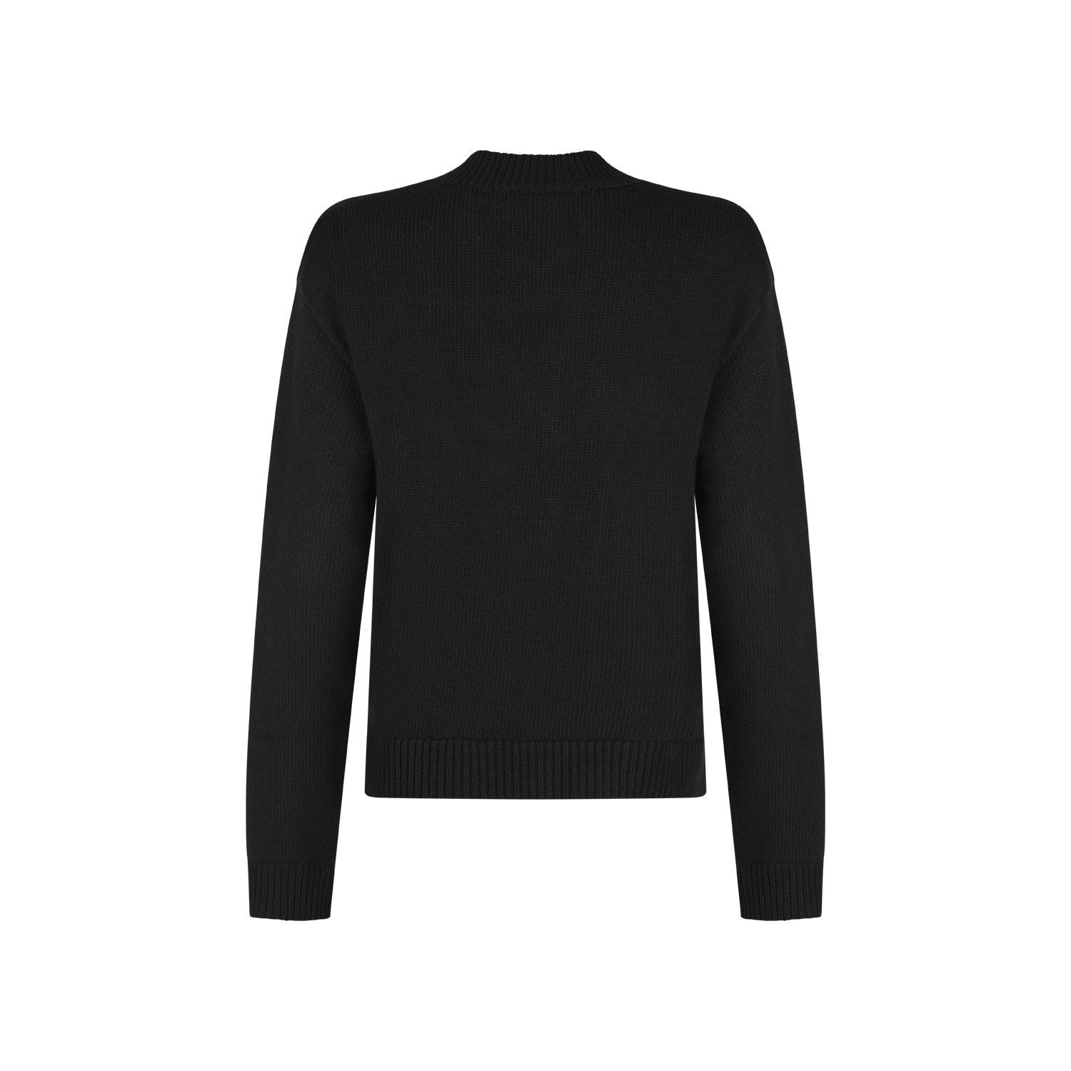 BLACK WOOL KNITWEAR - 2