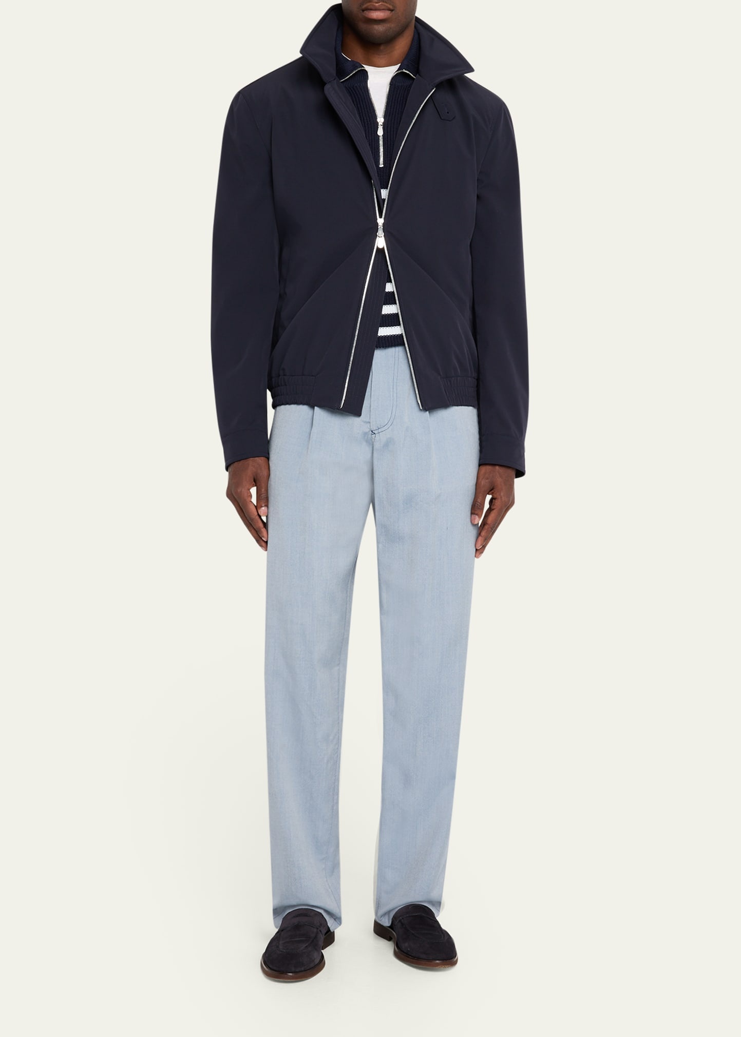 Men's High Summer Capsule Cotton Rib Half-Zip Sweater - 2