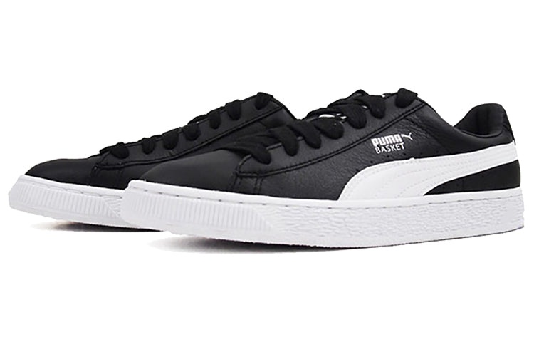 (WMNS) PUMA Basket Classic Lfs Casual Sneakers Black/White 362892-21 - 2