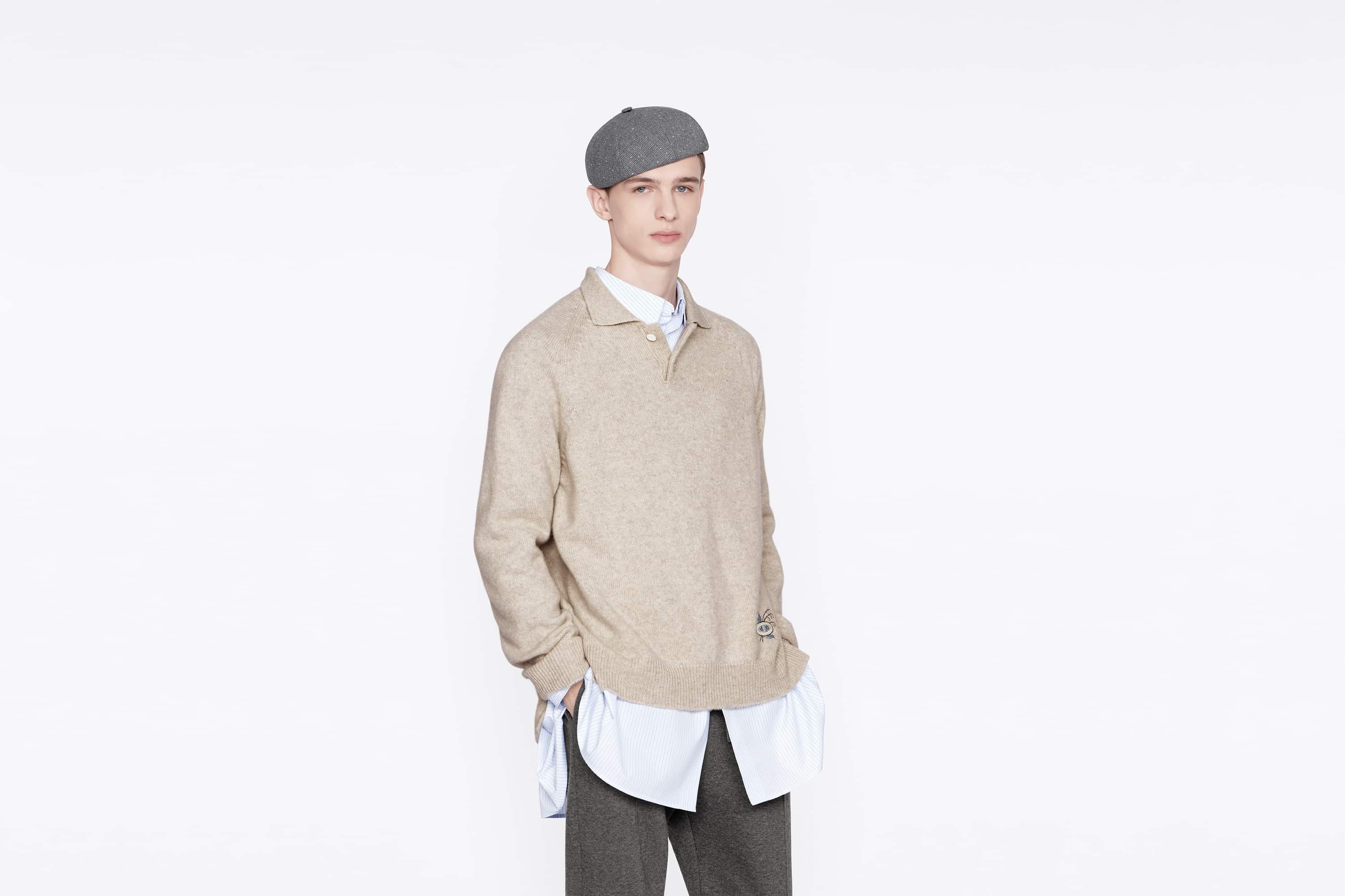 Oversized Long-Sleeved Polo Shirt - 4