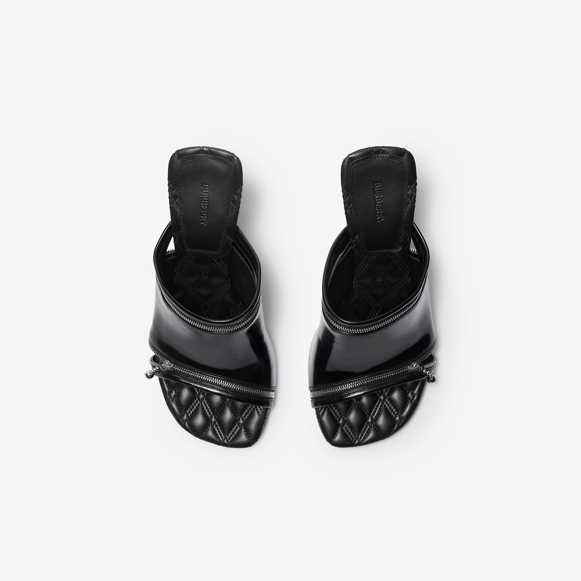 Leather Peep Sandals - 5