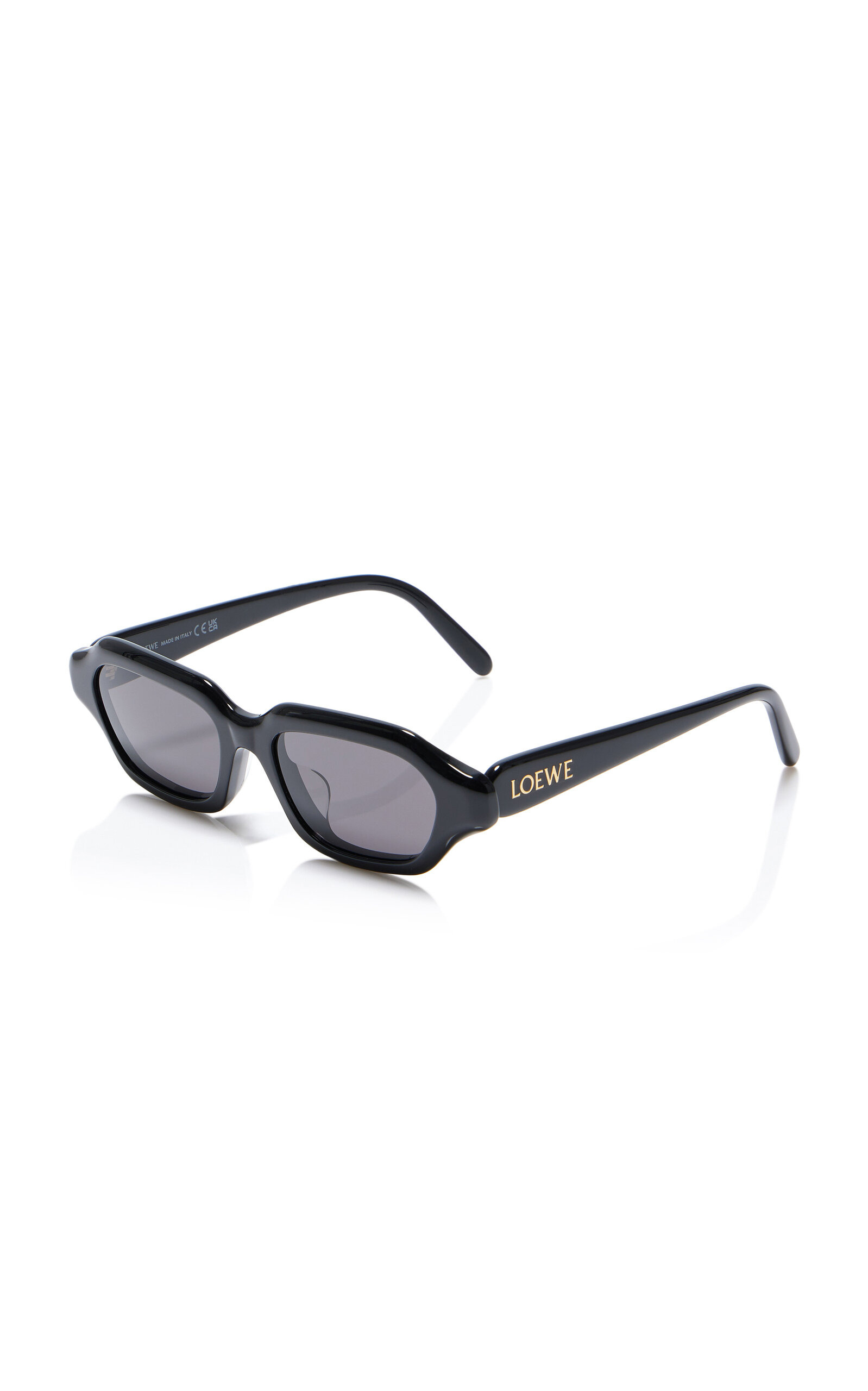 Slim Rectangle-Frame Acetate Sunglasses black - 4