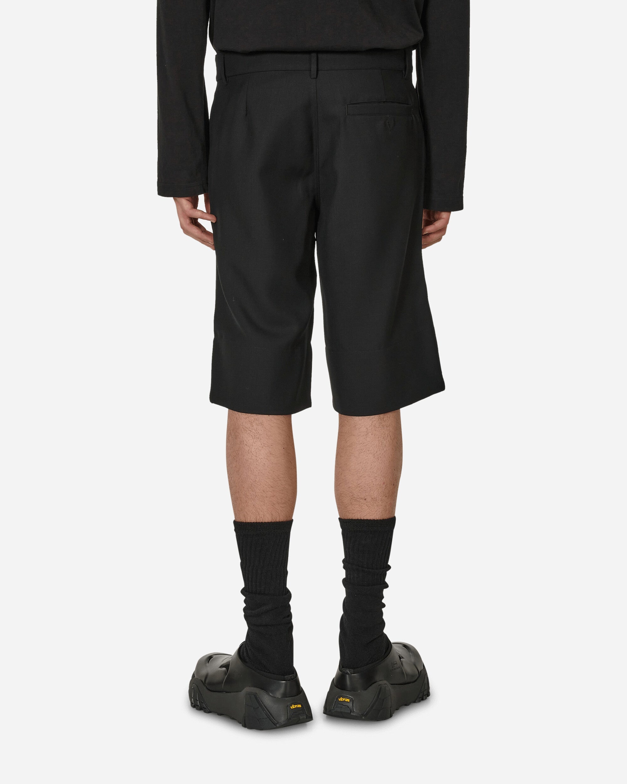Wool Tailored Shorts Black - 3