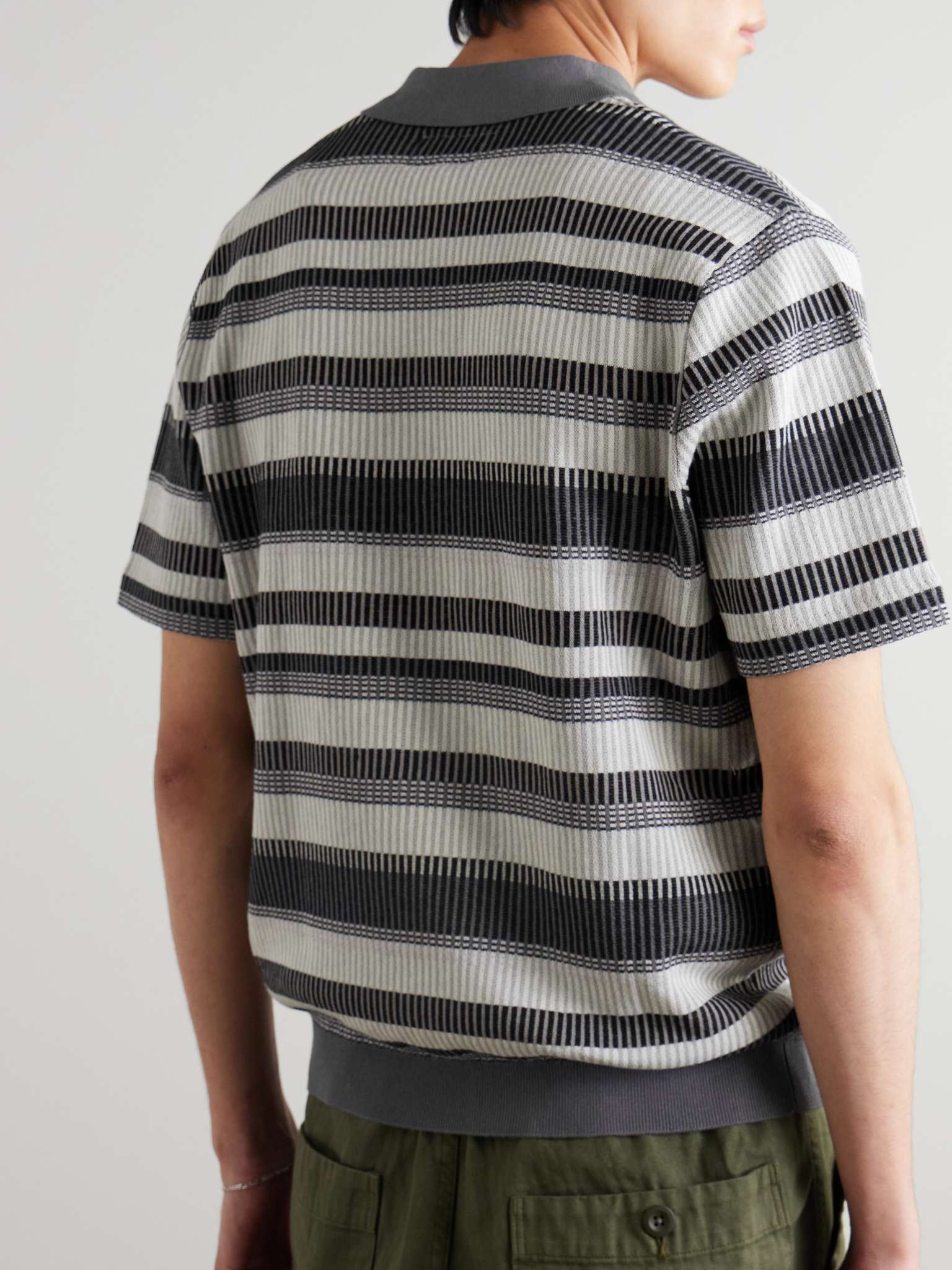 Striped Cotton Polo Shirt - 3