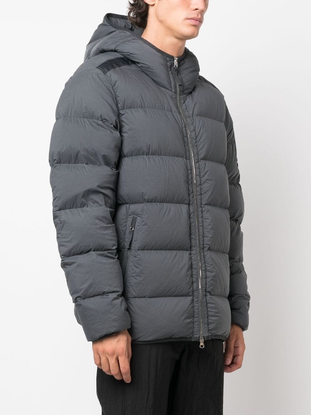 feather down hooded coat - 3