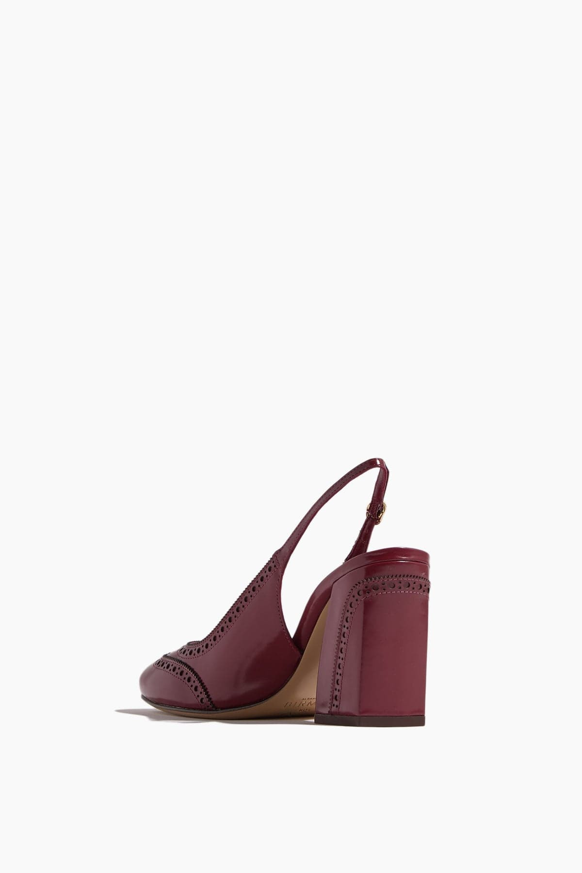 Slingback Brogue Pump 85 in Chili Red - 3
