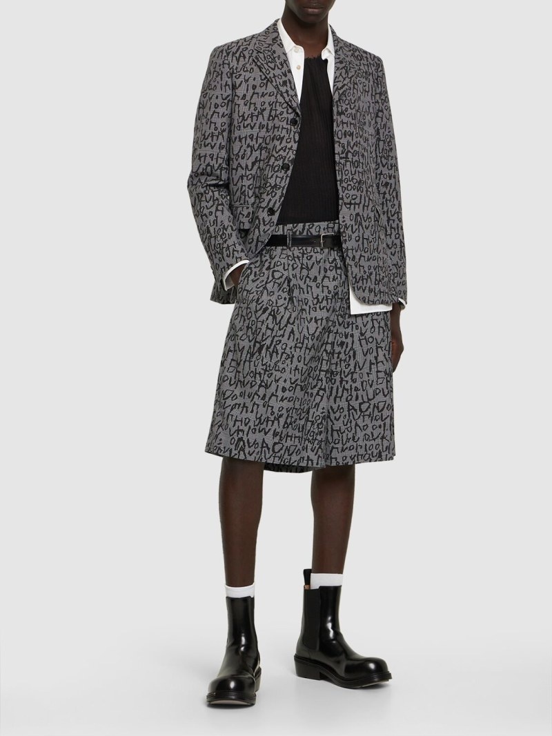 Pigment print wool blend shorts - 2