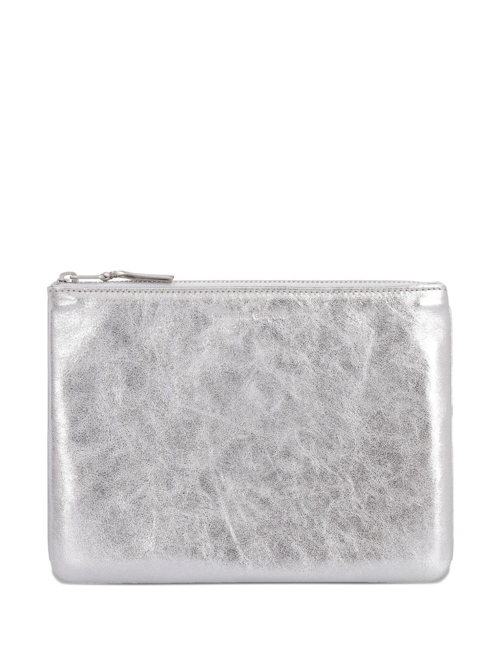 metallic leather zip wallet - 4
