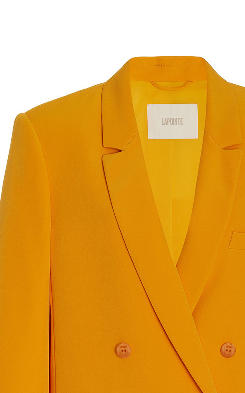 Matte Crepe Double-Breasted Blazer orange 3