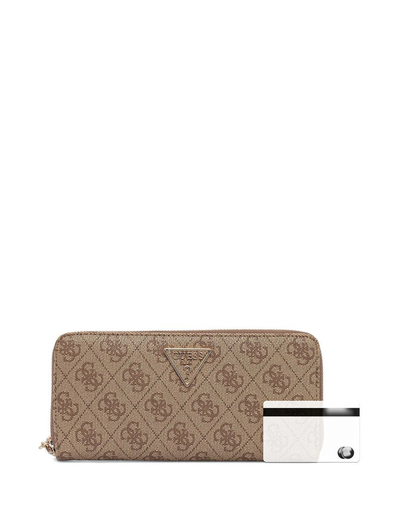 Laurel monogram-print logo-plaque wallet 5