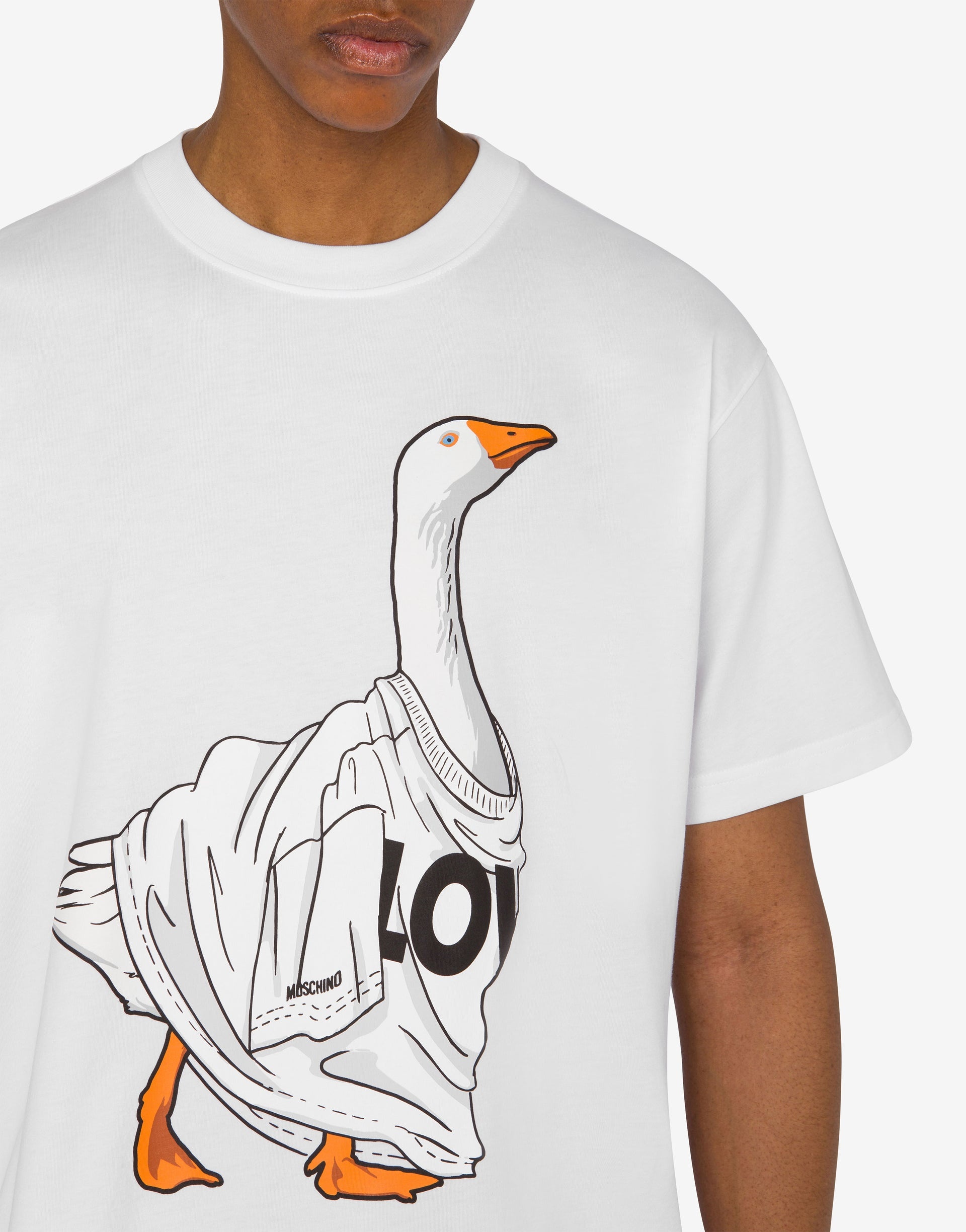 ORGANIC COTTON JERSEY T-SHIRT GOOSE - 4