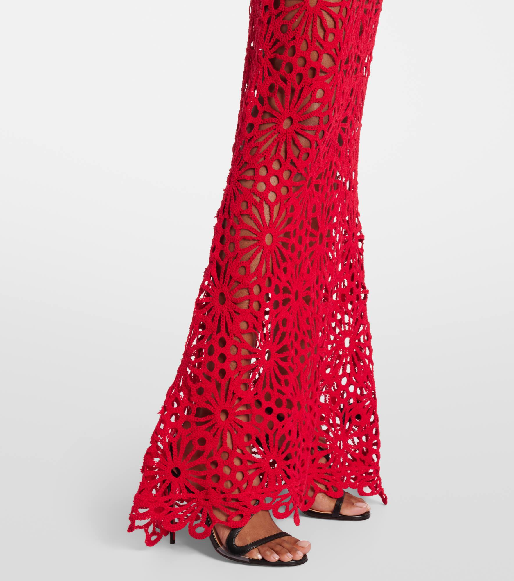 Obie cotton-blend crochet maxi skirt - 5