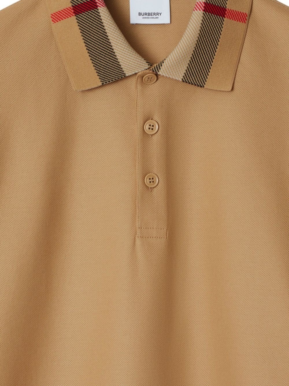 Vintage Check-detail cotton polo shirt - 2