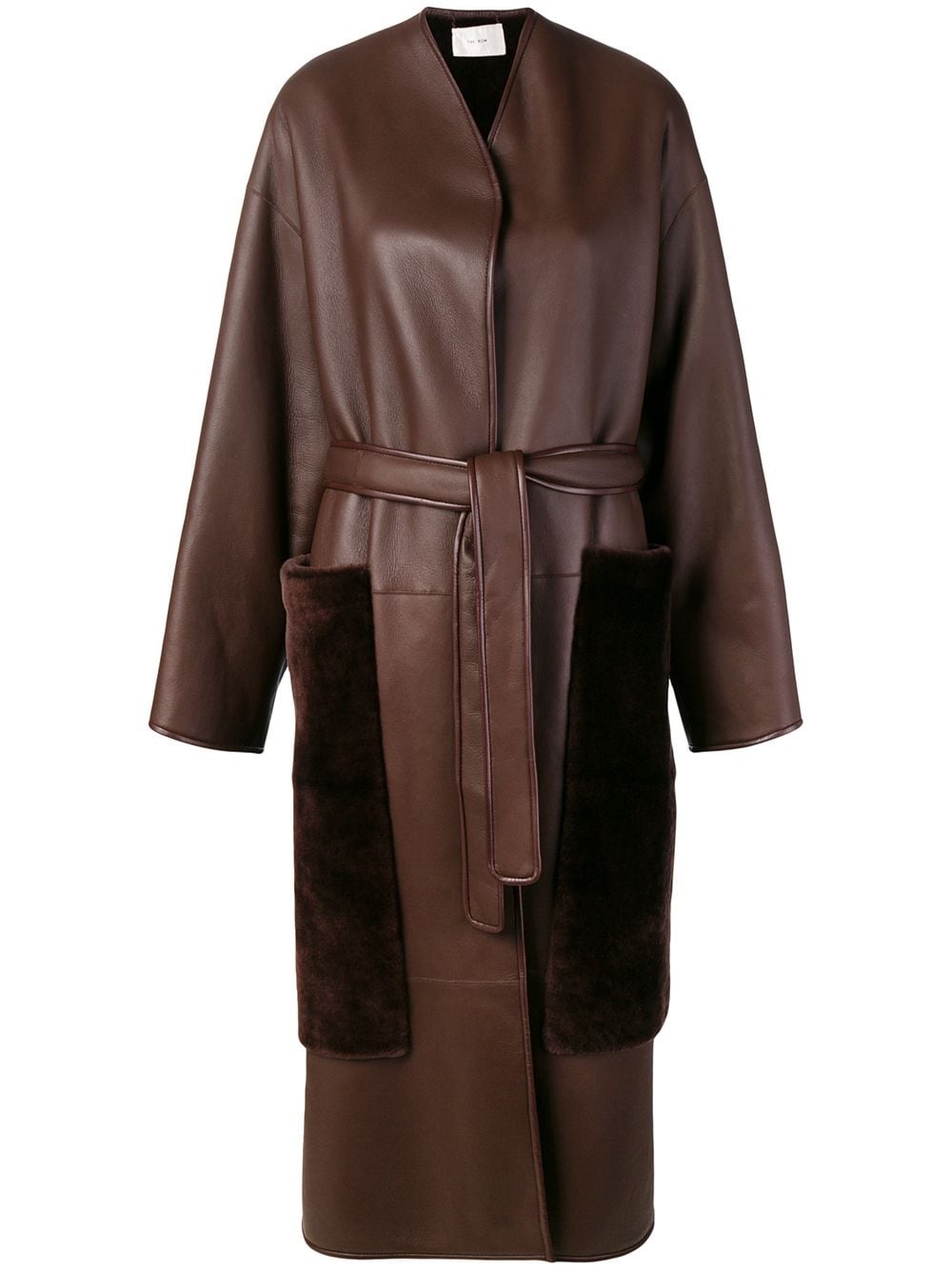 belted midi coat - 1