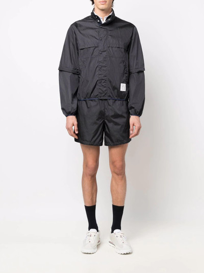 Thom Browne logo-patch track shorts outlook