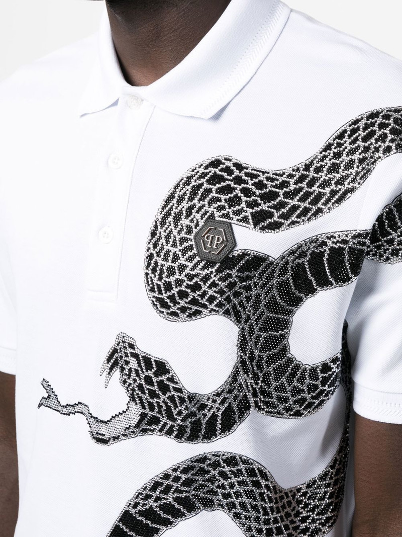 graphic snake polo shirt 5