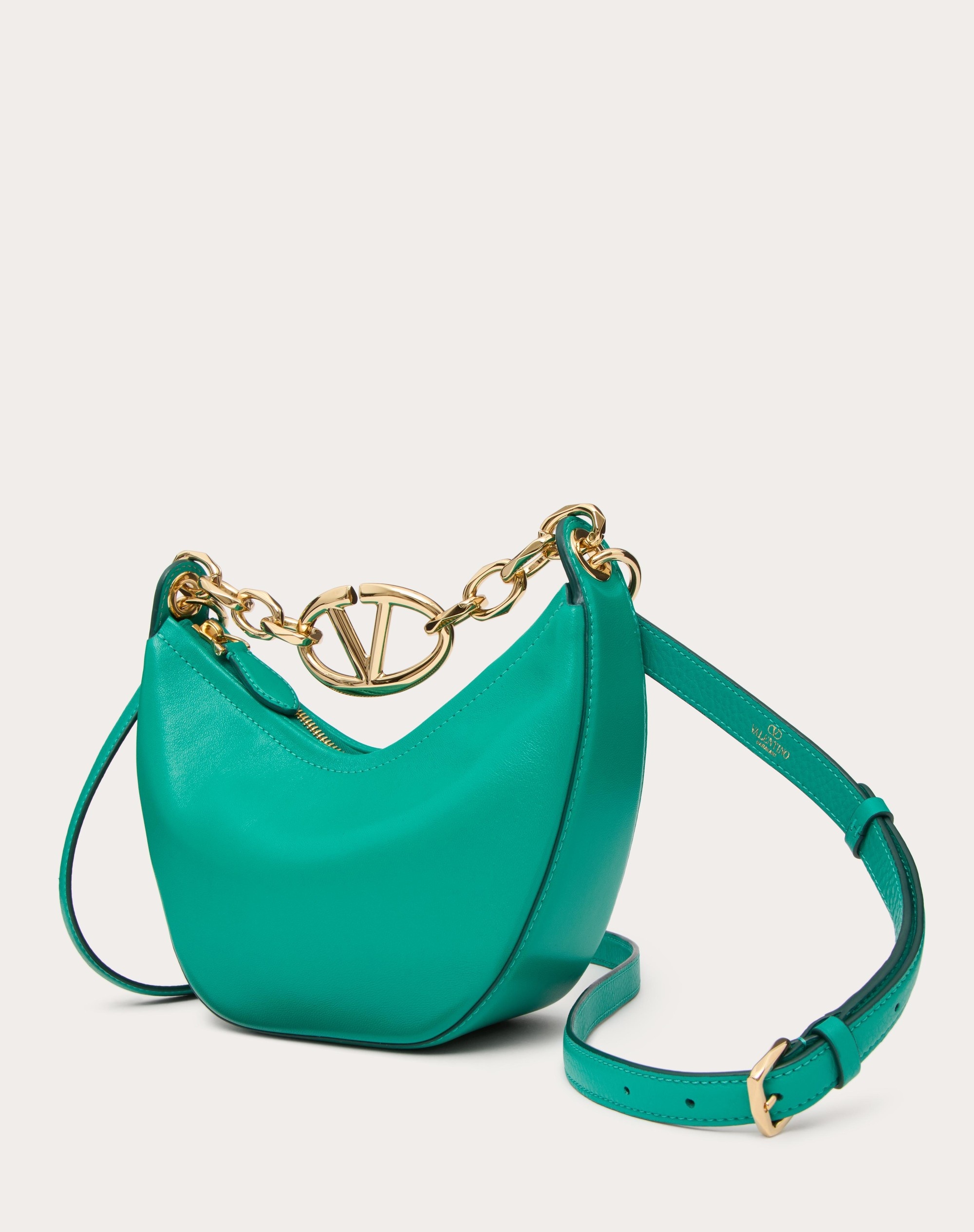 VLOGO MOON MINI HOBO BAG IN NAPPA LEATHER WITH CHAIN - 6