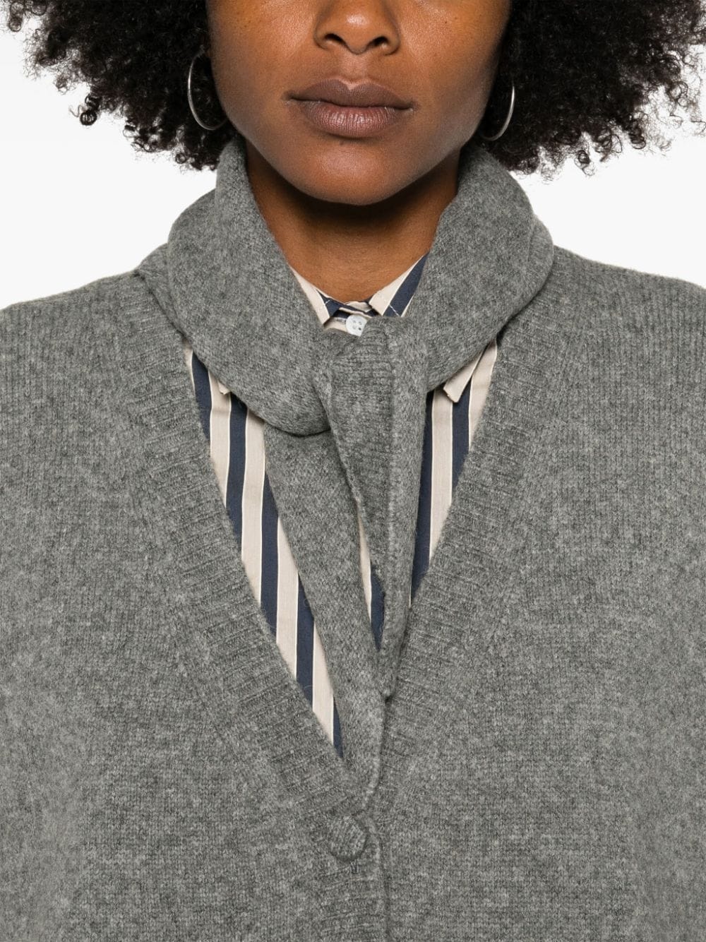 ribbed-knit cardigan - 5