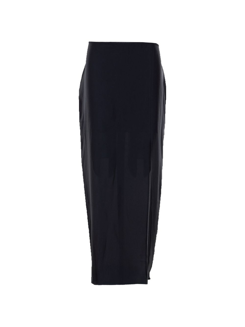 zip-fastening split midi skirt 1