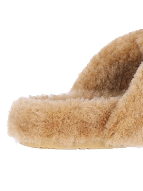 Loewe Women Shearling Thong Sandals - 4