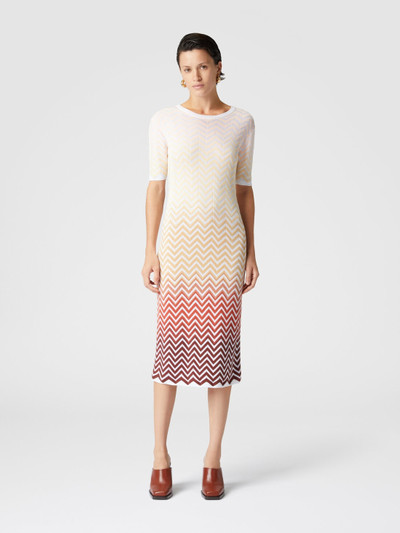 Missoni Dégradé chevron motif midi dress outlook