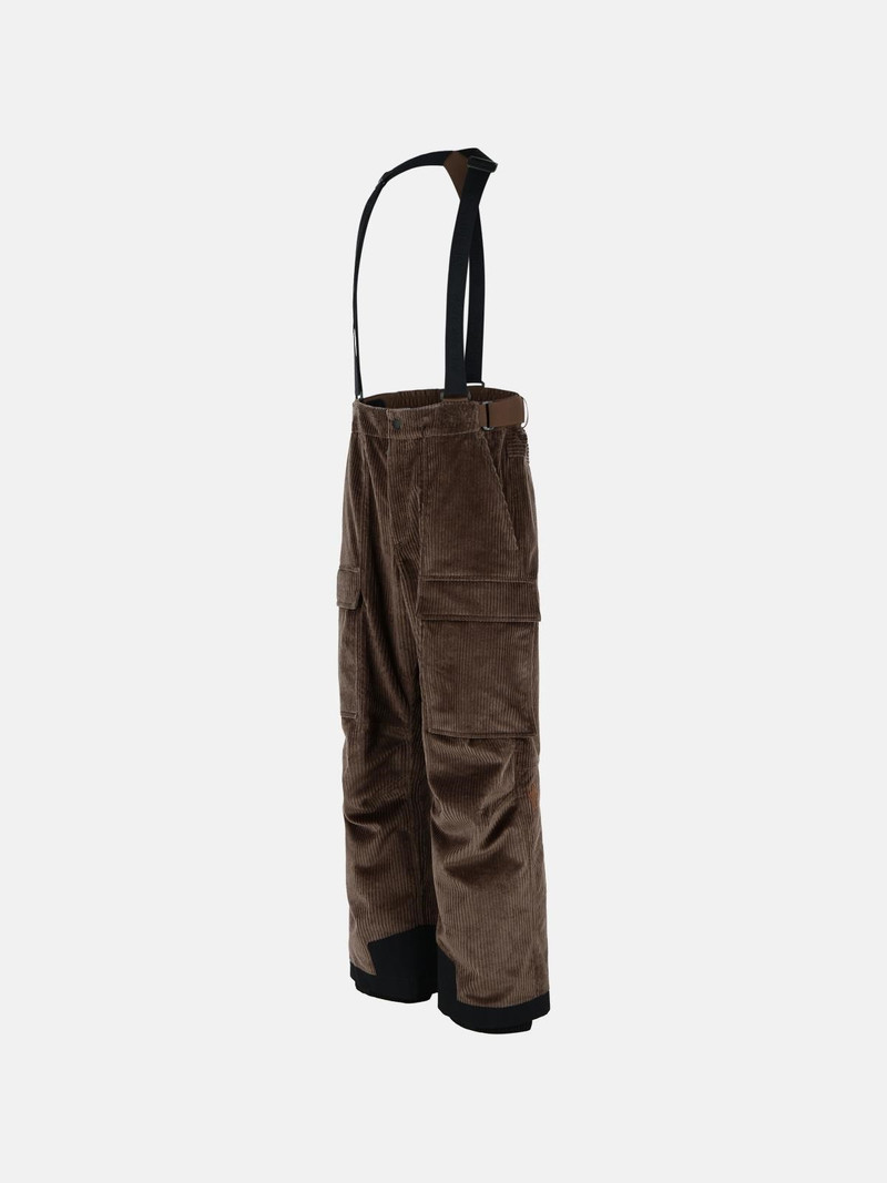 BROWN CORDUROY PADDED SKI OVERALLS 2