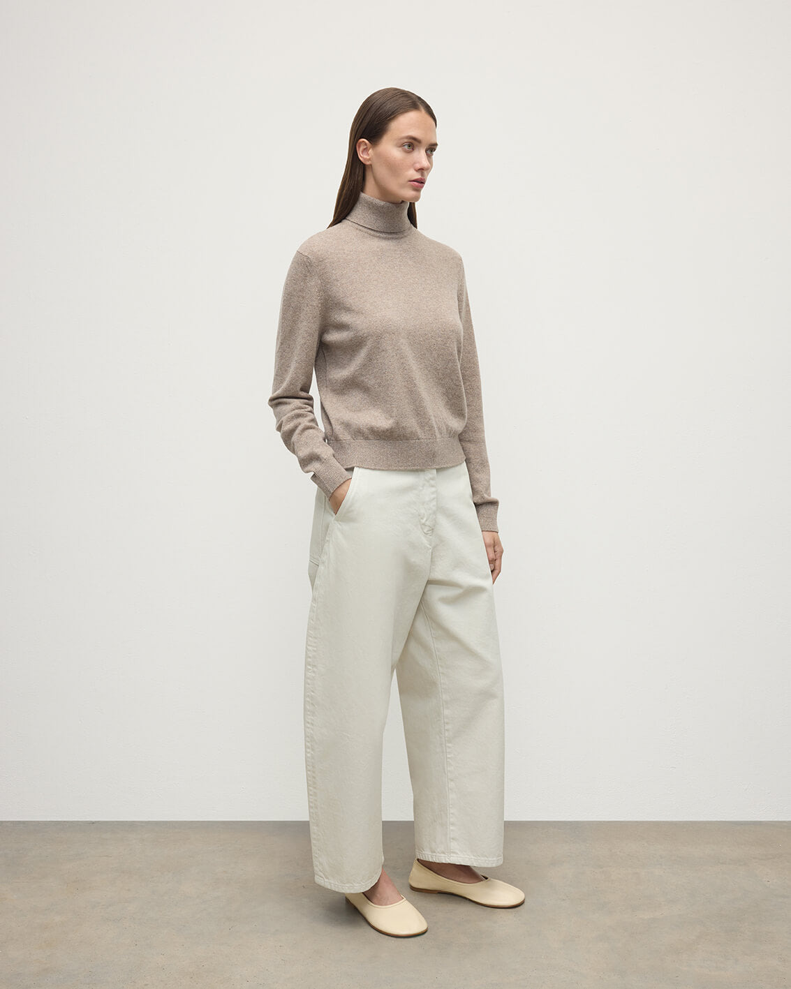 Classic Cashmere Brown Roll Neck Jumper - 3
