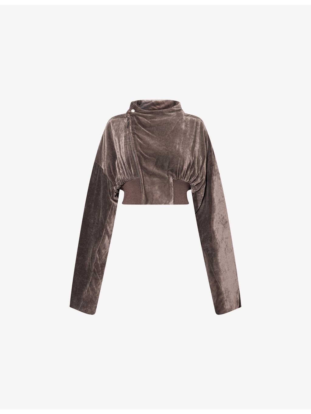 Hollywood Cropped Silk-Blend Jacket - 1
