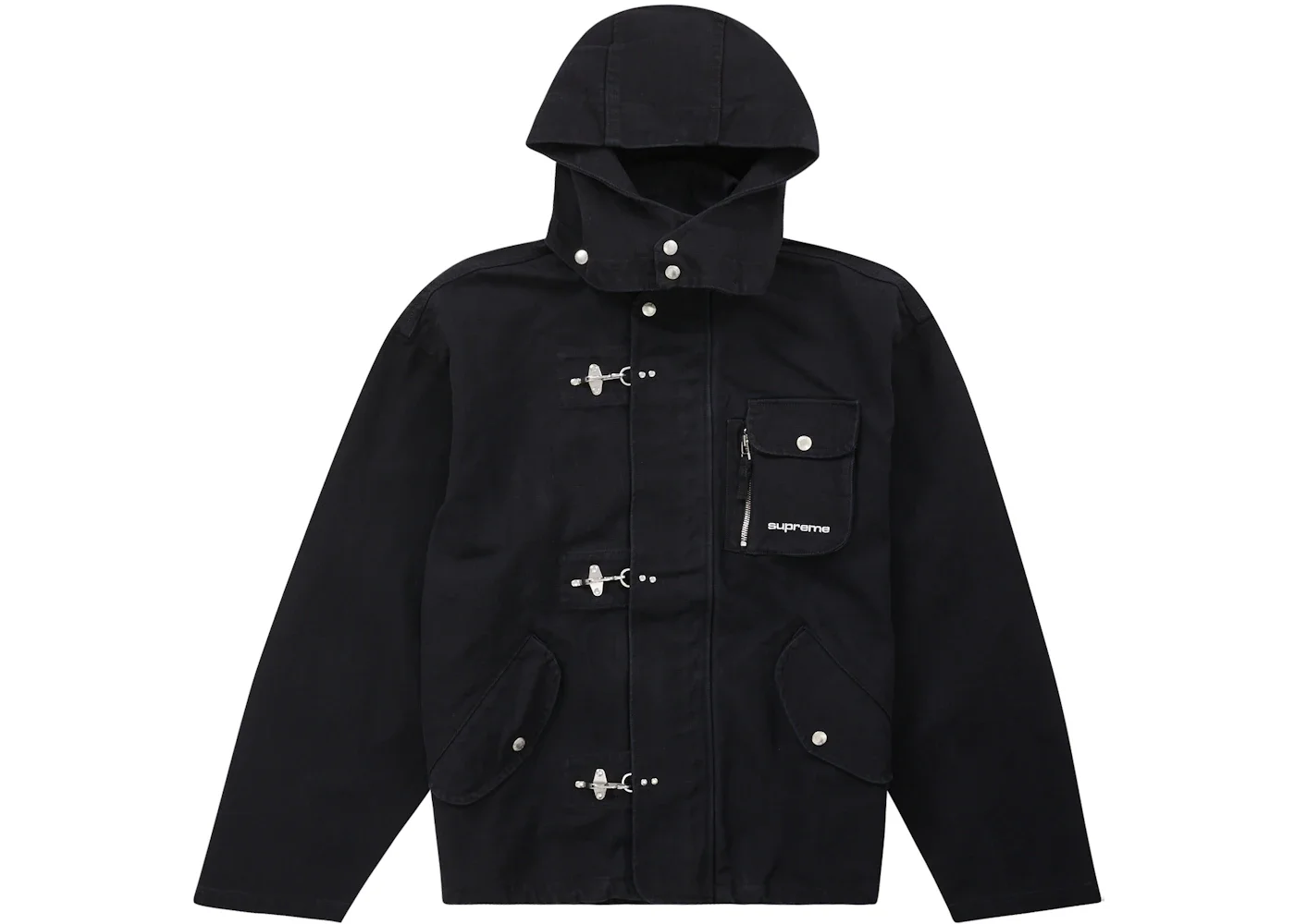 Supreme Canvas Clip Jacket Black - 1