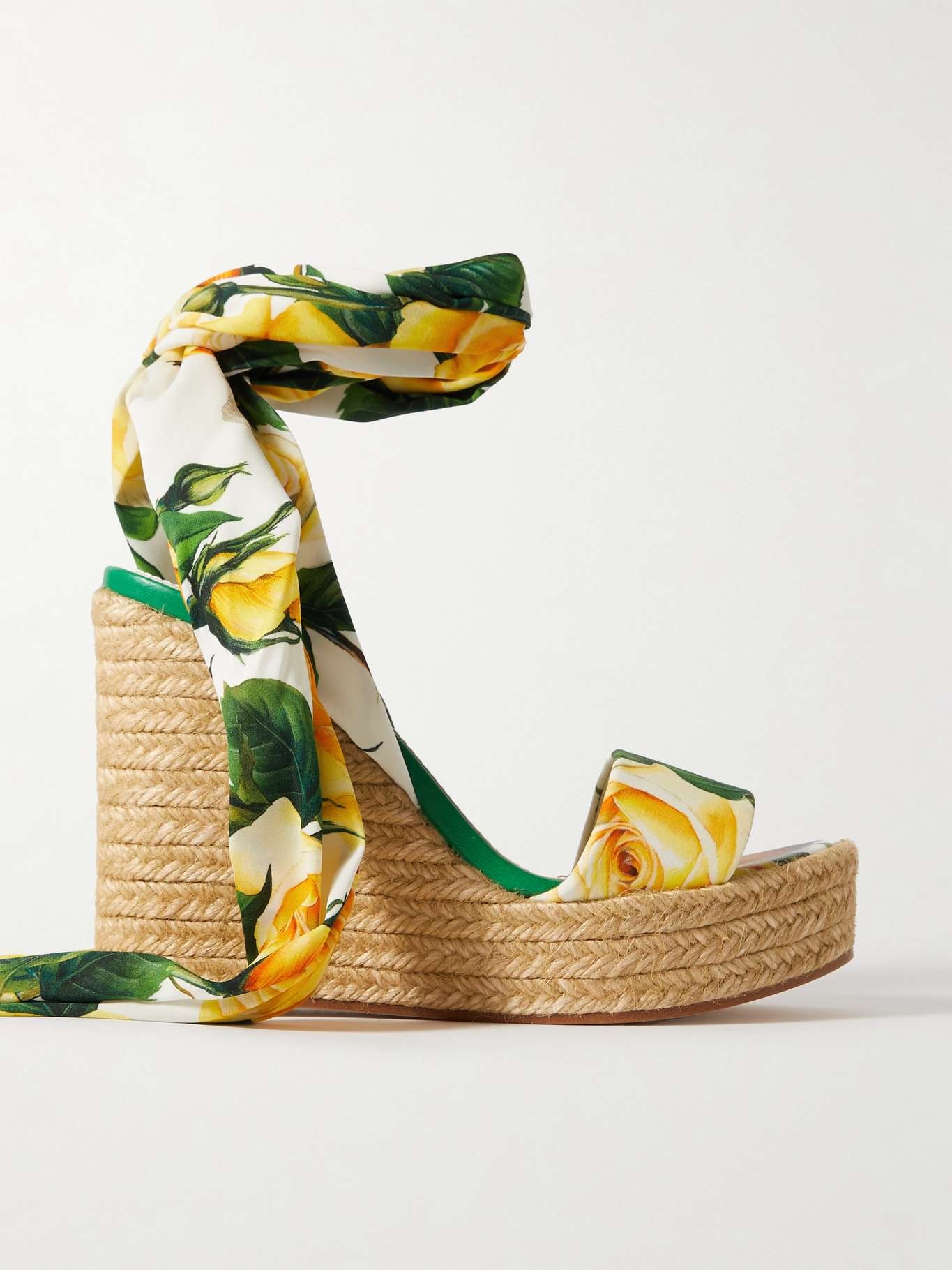 Dolce & Gabbana Lolita floral-print stretch-silk espadrille