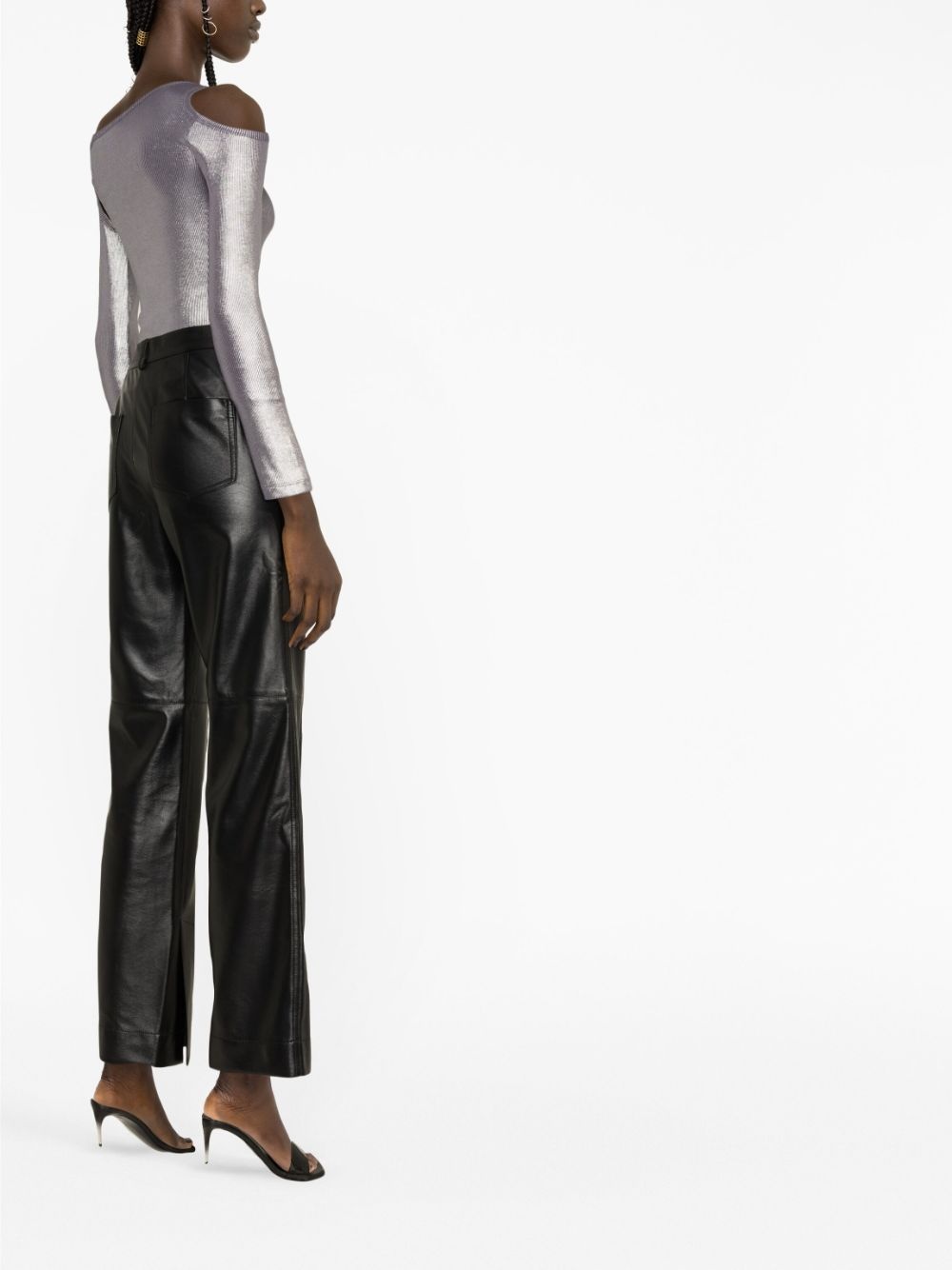 cut-out metallic top - 3