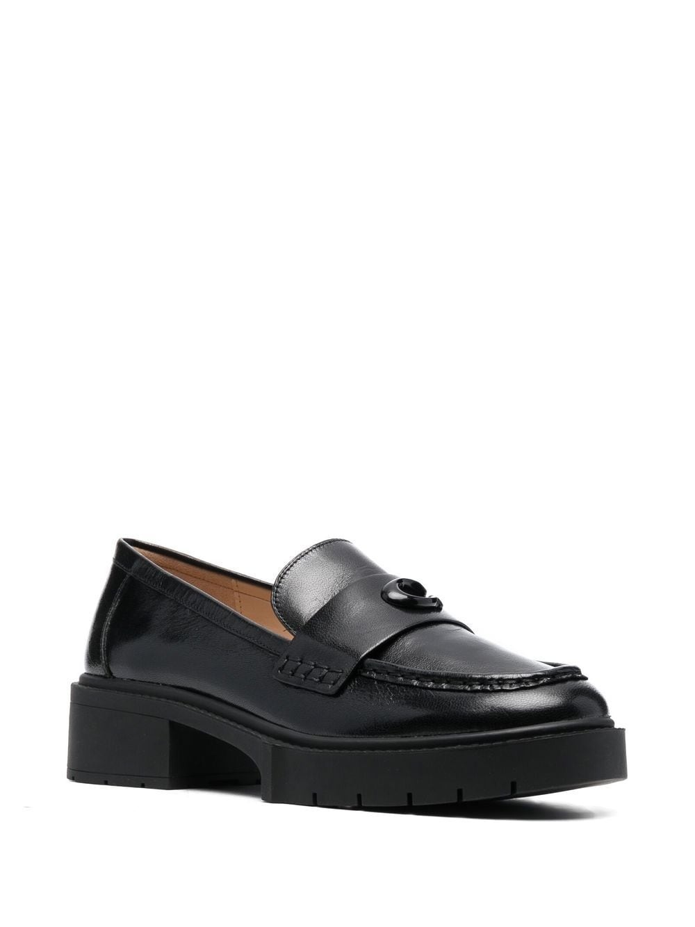 Leah chunky sole leather loafers - 2