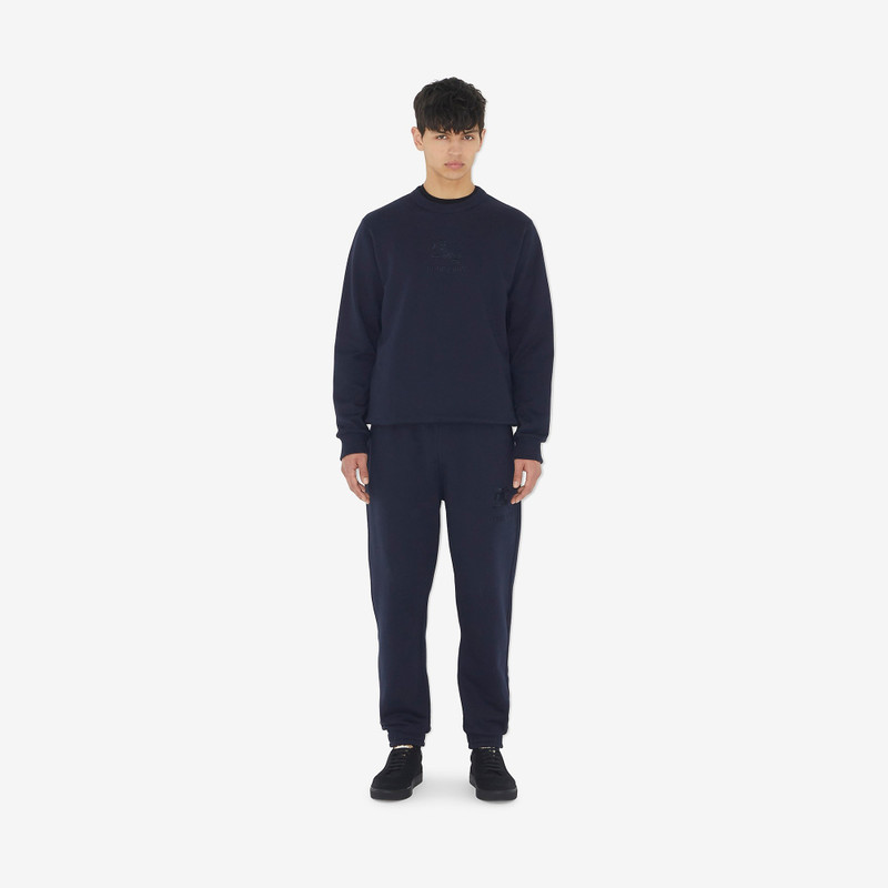 Burberry Embroidered EKD Cotton Jogging Pants outlook