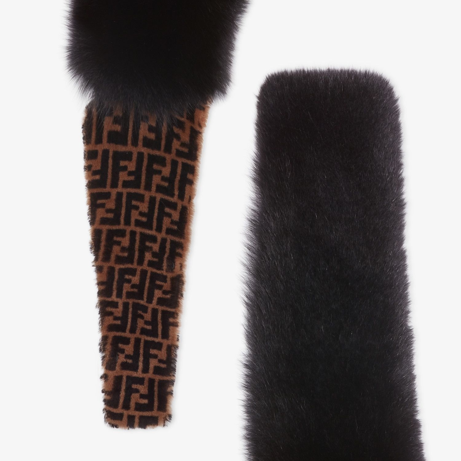 Black fox fur collar - 3