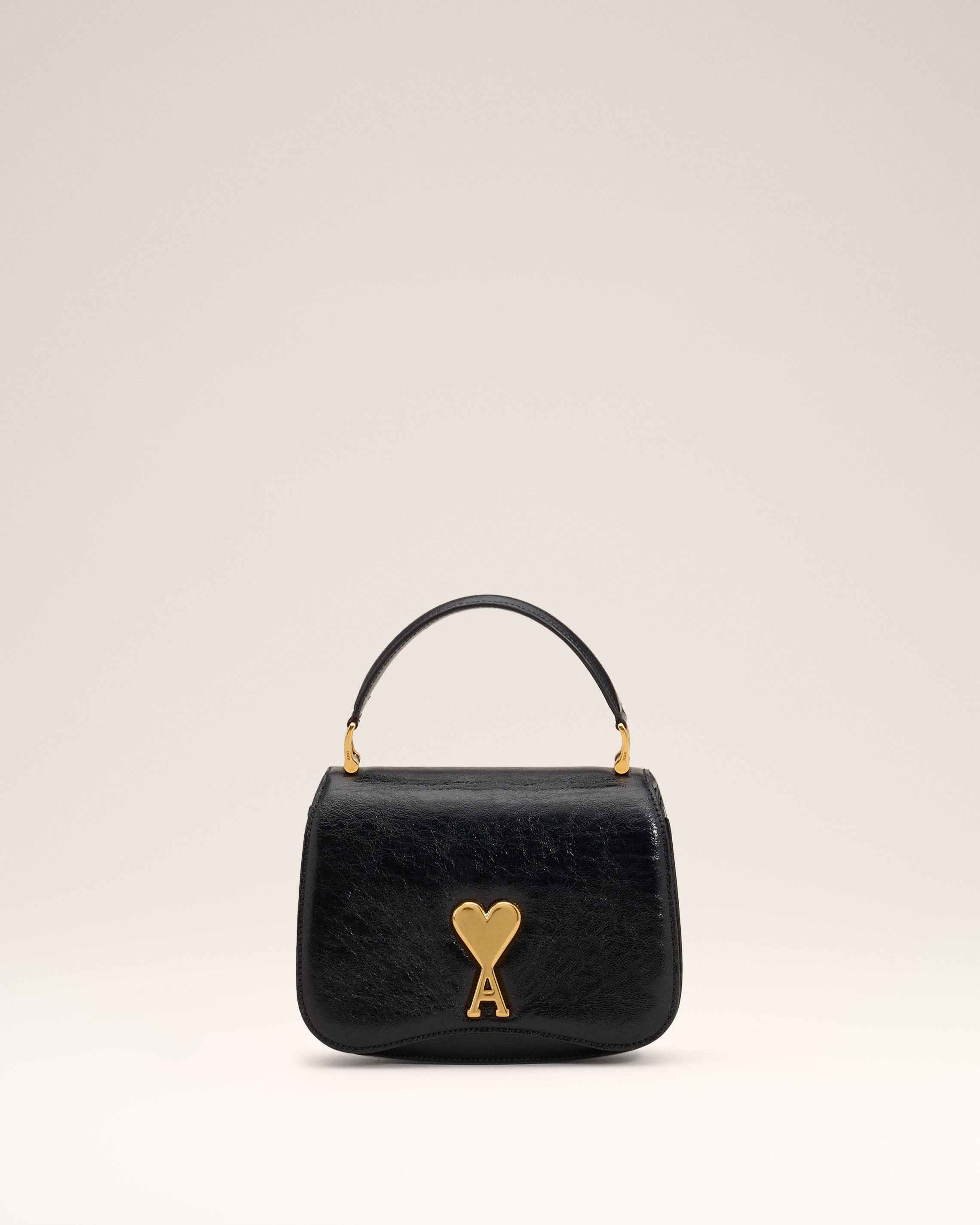 BLACK LEATHER TOP HANDLE PARIS PARIS BAG - 1