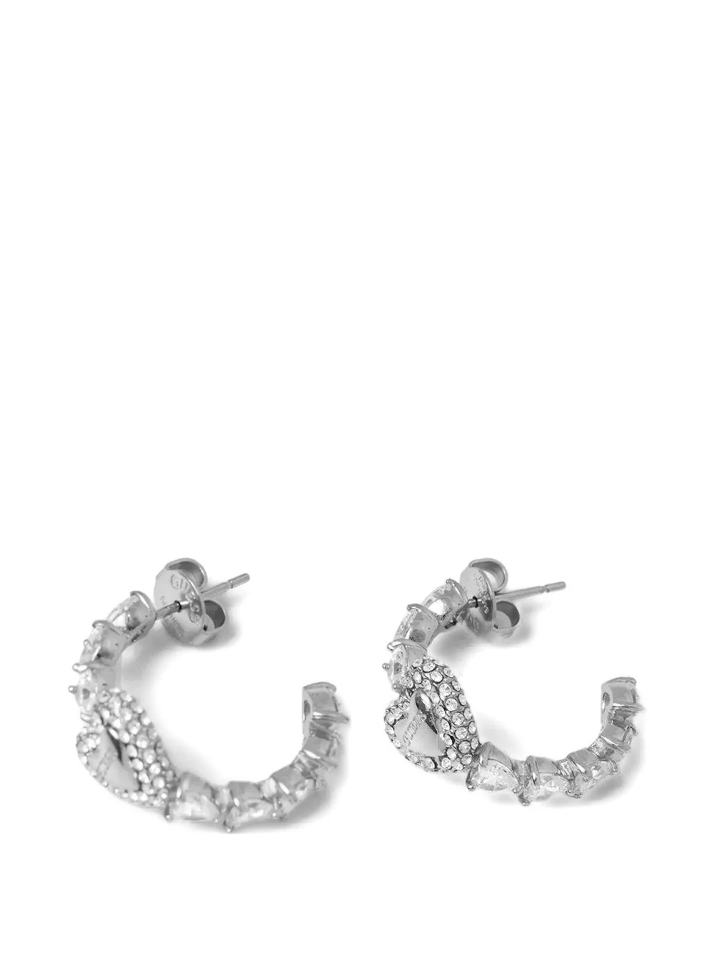 Beloved crystal-embellished heart earrings - 1