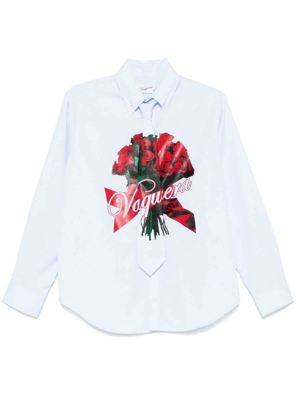 rose bouquet-print shirt - 1