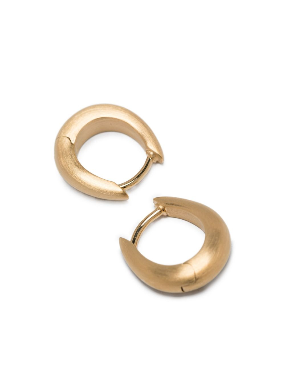 satin huggie earrings - 2