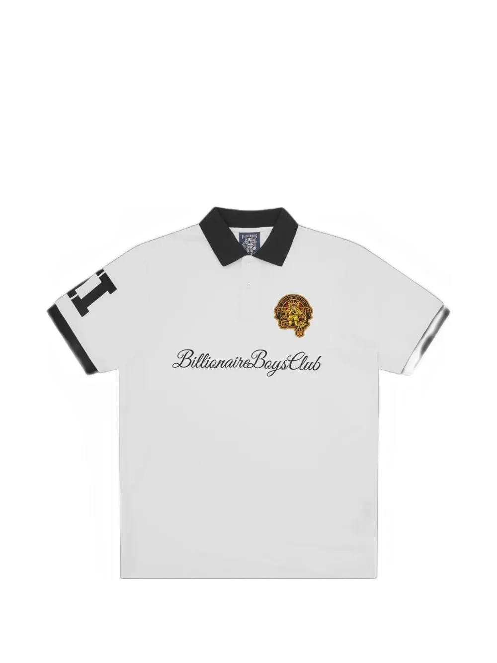 LOGO-EMBROIDERED CONTRAST-COLLAR POLO SHIRT - 1