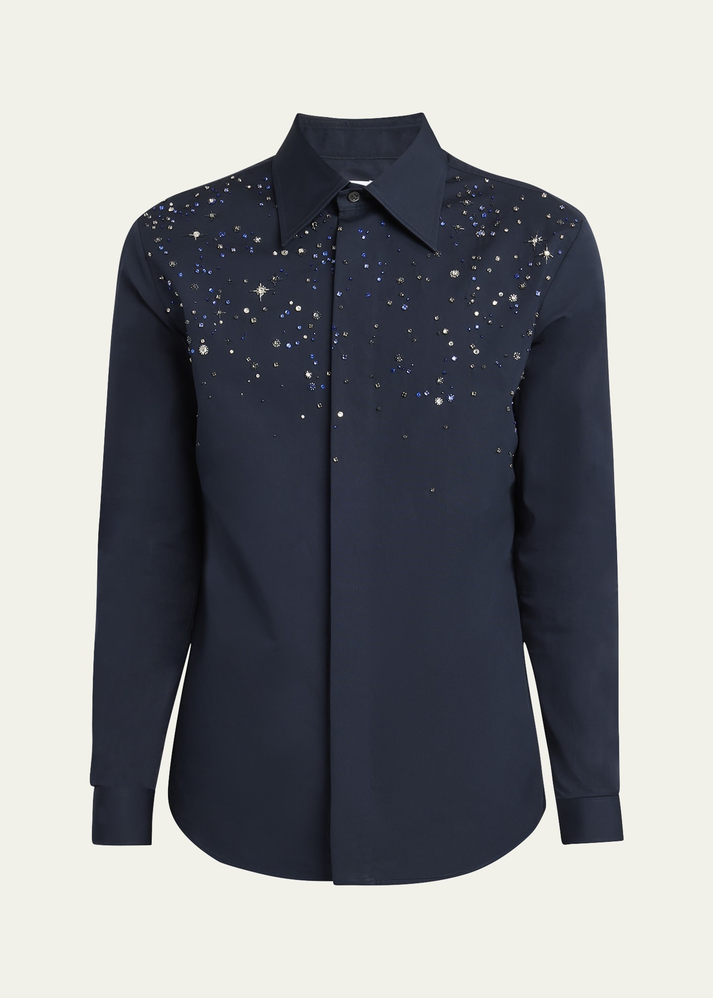 Men's Crystal-Embellished Dress Shirt - 1