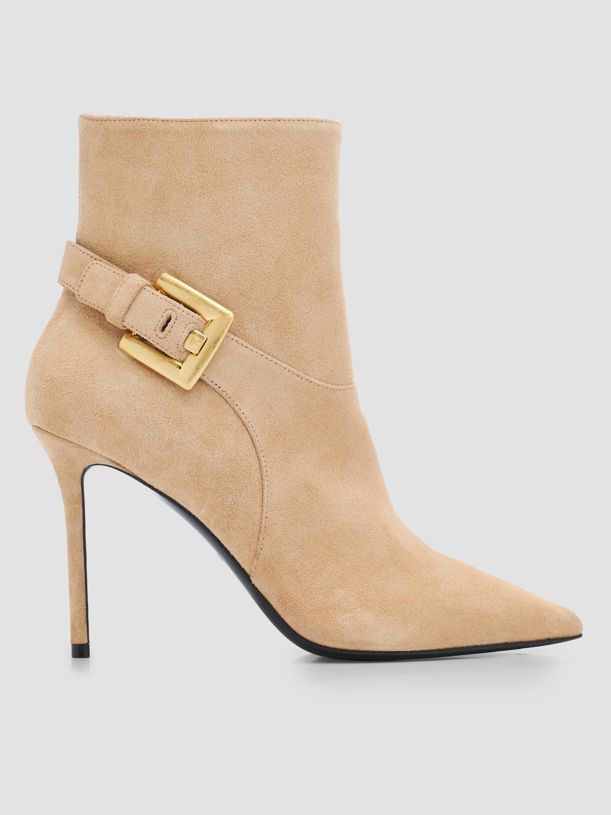 Women's Anthem 95MM Suede Ankle Boots - Biscuit - 1