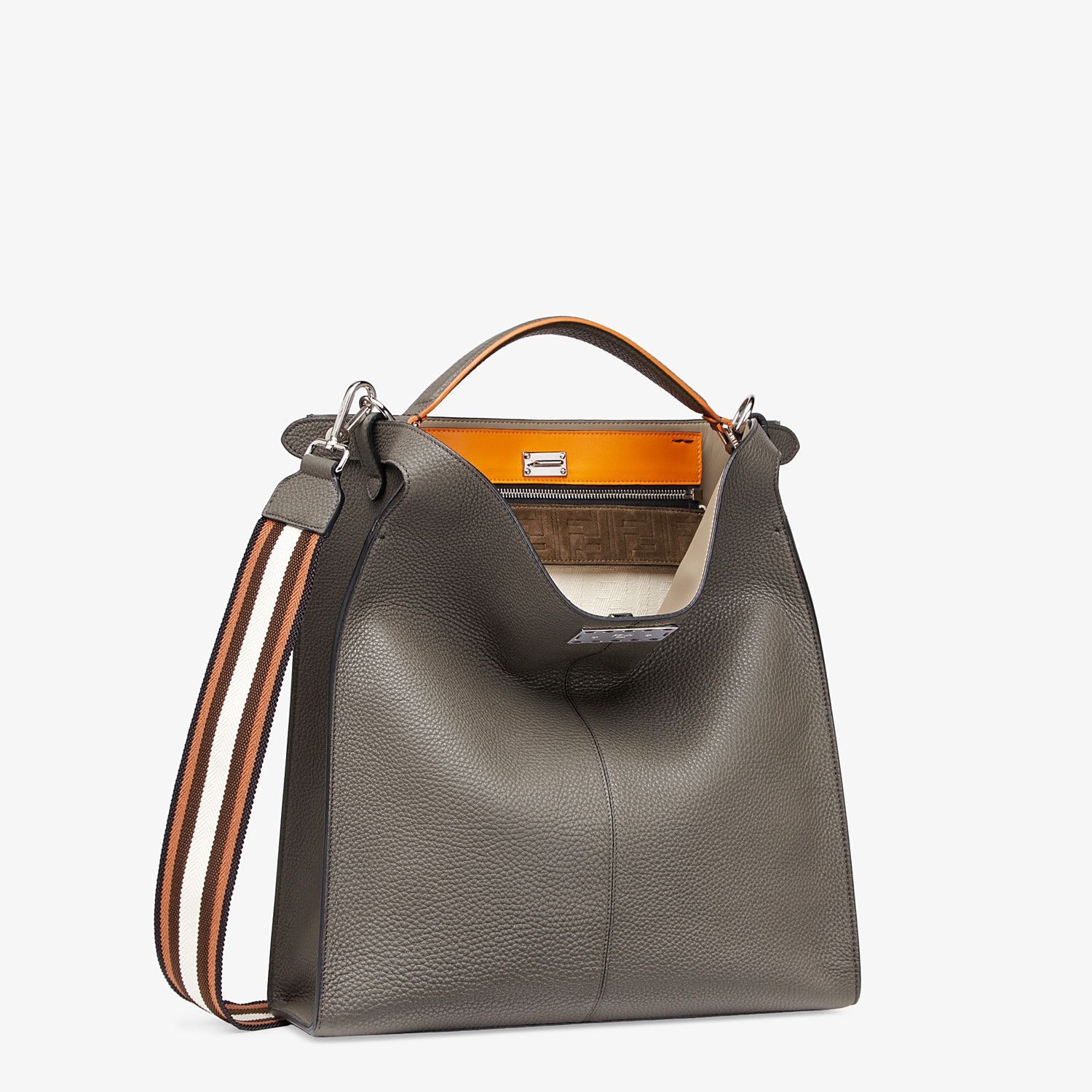 Gray leather bag - 3