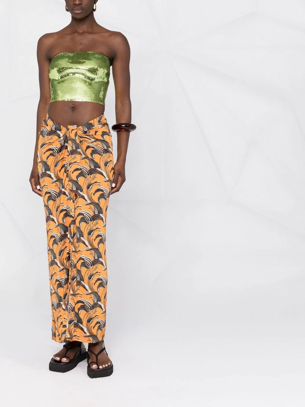 printed ruched skirt - 2